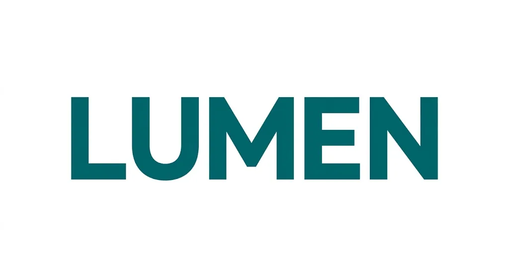 The word LUMEN in bold, tightly spaced dark teal capitals on a white background.